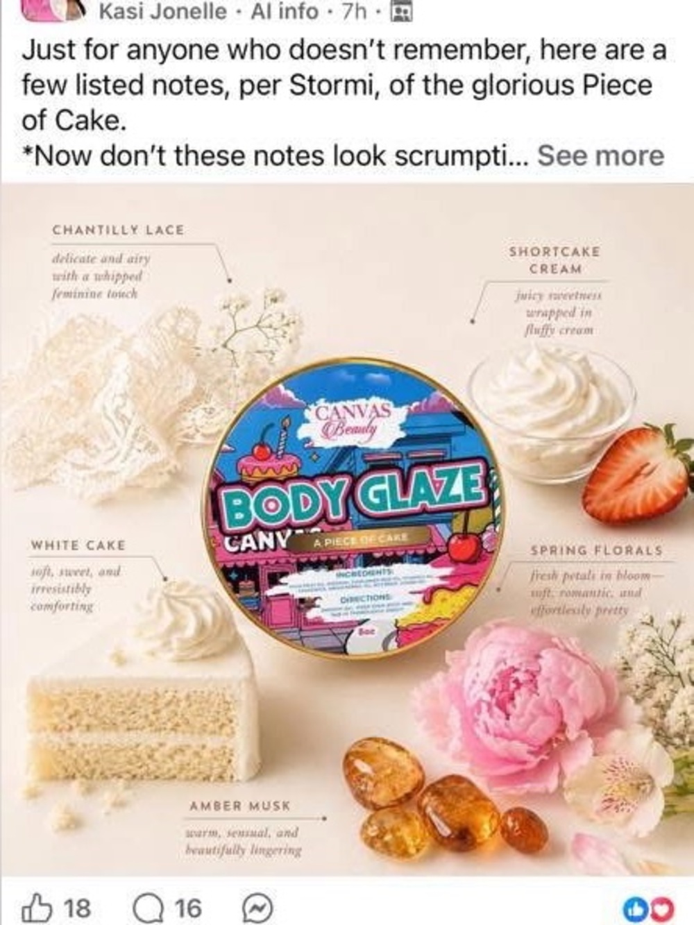 Body Glaze - A Piece of Cake (Pink) - Picture 3 of 3